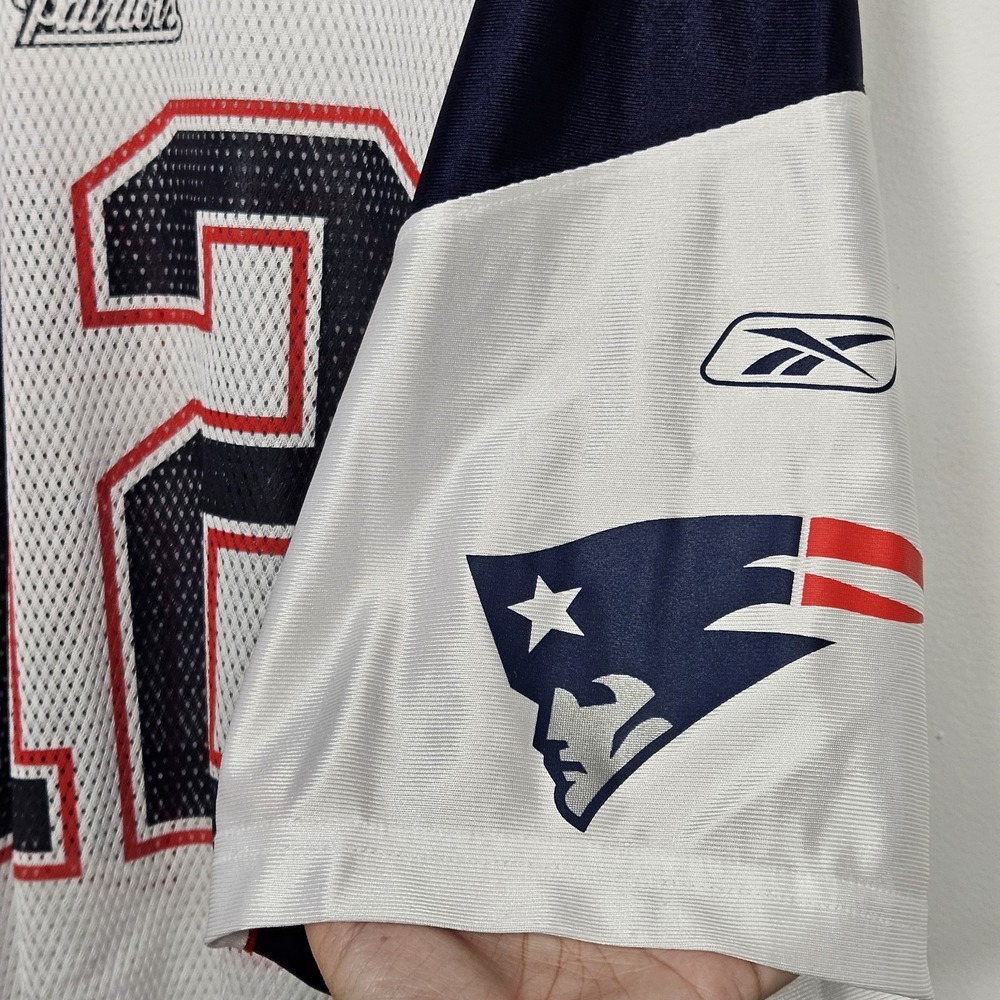 New England Patriots Jersey Mens XXL White Reebok On Field Tom Brady #12 NFL VTG - Picture 13 of 13